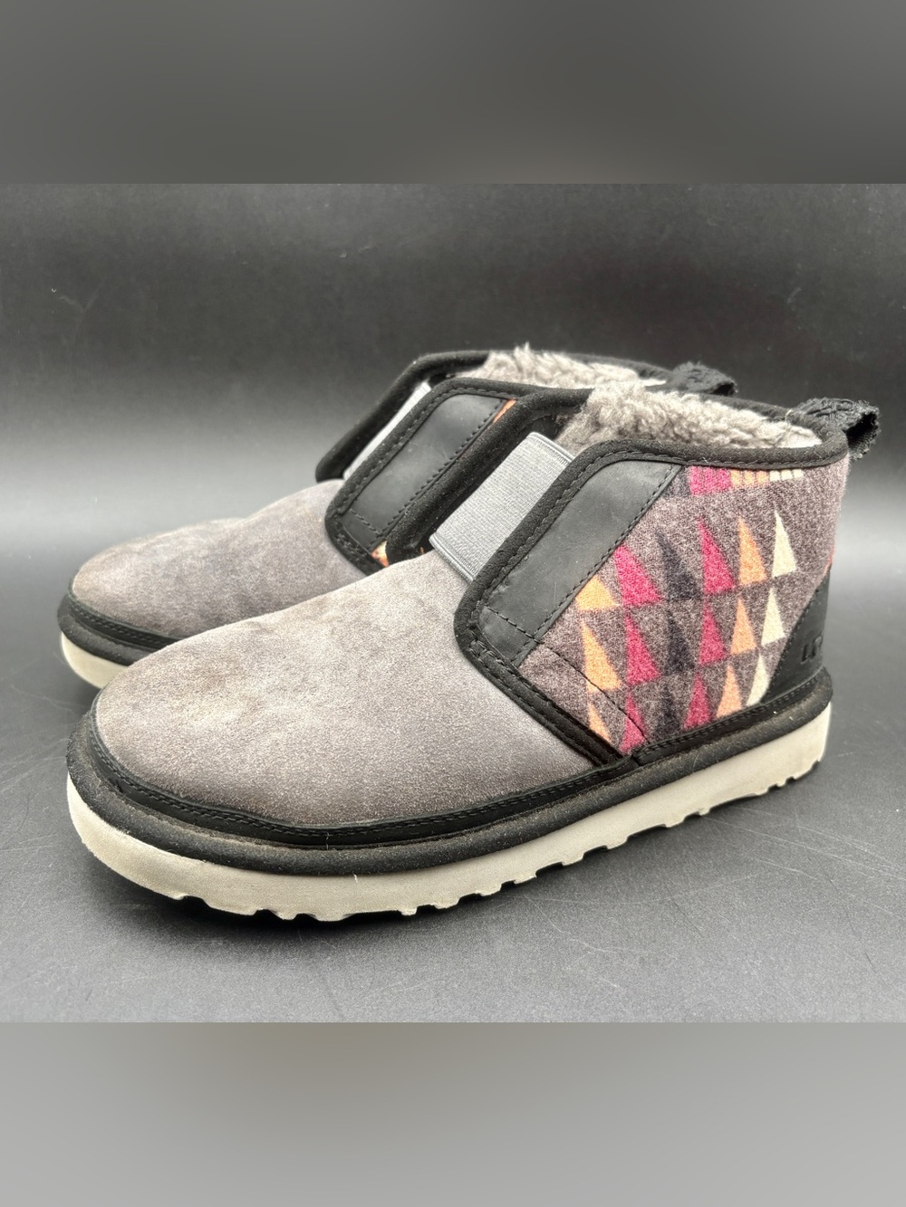 UGG Neumel Flex Woodmont Multi Men’s Size 7 Gray Suede Chukka Boots 1113612